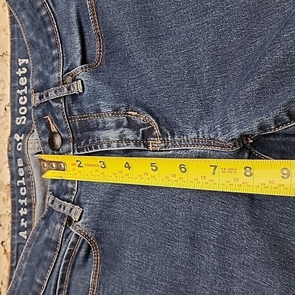 articles of society zipper ankle low rise blue skinny jeans 26 - Picture 4 of 14